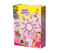 SES Creative -Mini Shrinkies-Charms Douce Licorne-paquet de saut-Créez vos dix breloques uniques pour le magnifique bracelet-Idée cadeau-Bracelet à maillons multicolore-5+