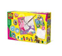 SES Creative- Moulage et Peinture-Toiles pour Peindre des Princesses 3X, 01349,