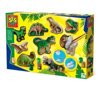 SES Creative Kit de moulage et peinture Dinosaures Vert
