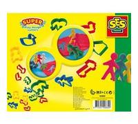 SES Creative – Accessoires pour modelage 00884 – Moules en argile 12 pièces multicolore