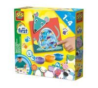 SES Creative | My First | Kit Peinture au doigt Animaux Enfant | Jeux Arts Créatif pour Bébé | 10 Pages | Développement Moteur et Créativité | Peinture Lavable | Adapté | Idée Cadeau Enfant dès 1 An