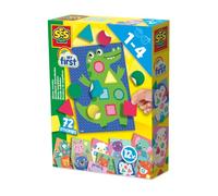 SES Creative My first - Mosaique Loisir Creatif | Animaux | Activité Éveil Ludique Bébé | Made in Holland | Pour les enfants Dès 1 An | Multicolore | 12 Cartes + 72 Autocollants | 14484