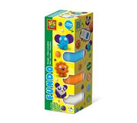 SES Creative- Pâte à Modeler Fundo-Animaux Sauvages (3x90gr-1x40gr), 00813, Vari