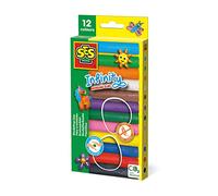 SES Creative- Pâte à Modeler Infinity-12 Paquets (180gr), 00406, Bleu,Rose,Violet