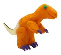 Pâte à modeler - Squelettes de dinosaures en bois - Orange et violet - Pour enfant à partir de 3 ans
