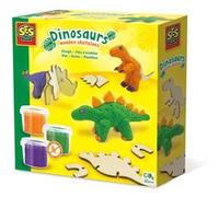 SES Creative – Pâte à modeler – Squelettes de dinosaures en bois – Orange et violet – Dès 3 ans