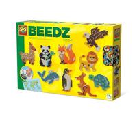 SES Creative | Perles à Repasser Animaux du Monde | Kit Créatif Enfant 5 Ans+ | 3500 Perles + Carte du Monde + Plaque | Activité Éducative Géographie | Idée Cadeau Bricolage Continent