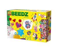 SES Creative - Perles à repasser Beedz - Mega kit de bricolage pour enfants - Grand kit de jeu - Kit de perles créatives - 9 plaques à stylos et 5 porte-clés - À partir de 5 ans