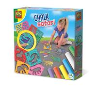 Ses Creative Safari À La Craie Pour Troittoir, Jeu De Pochoirs De Dessin Pour Enfants, 3 An(S), Multicolore, 12 Pièce(S)