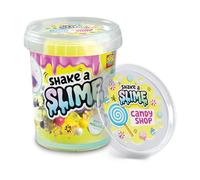 Ses Creative - Shake it Slime - Candy Shop - Slime Jaune Fluo, Perles et vermicelles - Gobelet Mix it