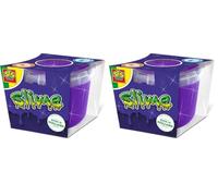 SES Creative | Slime - Paillettes Violettes | 140g | sans Gluten | Fabriqué aux Pays-Bas | pour Les Enfants dès 3 Ans | 15044 (Lot de 2)