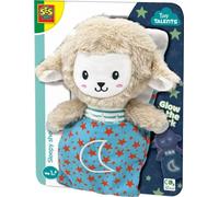 SES Creative Tiny Talents Sleepy Schaf - Glow in the Dark Doudou pour la nuit, jouet mouton