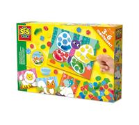 SES Creative – Jouet Montessori 14062 – Tri couleurs et matériaux, 4 planches, plumes & feutrine