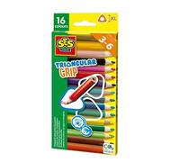 SES Creative Crayons de couleur triangulaire 16 pièces