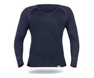 SES Haut Thermique Homme Manches Longues S - 4XL en 75% Coton & 25% Polyester - Sous Vêtement/Pull pour Chaleur et Confort - T-shirt Respirant - Marine