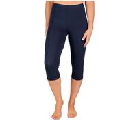 SES Legging Capri pour femme en coton 32-34 à 56-58 / Legging Capri opaque pour femme / Legging élastique 3/4 en coton / Legging Capri pour femme avec ajustement parfait, bleu marine, 56-58