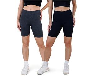 SES Lot de 2 leggings courts en coton pour femme