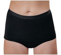 SES Lot de 3 slips moulants pour femme Taille 38-52 / Taille haute & taille élastique / Respirantes - En coton sans coupure - Slip pour femme - Durable, facile d'entretien et indéformable, Noir , 46