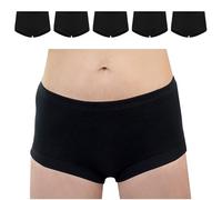 SES Lot de 5 slips taille haute pour femme - Côtes fines - 38-56 - 100 % coton - Taille haute - Poignets souples confortables et double gousset - Culottes respirantes pour femme, Noir , 44
