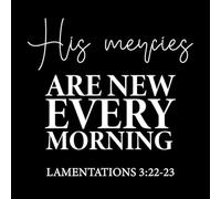 ses miséricordes sont nouvelles chaque matin, des lamentations Stickers muraux en vinyle 67.2x70.4cm Multicolore Blanc