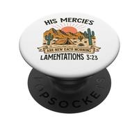 Ses miséricordes sont Nouvelles Chaque Matin - Lamentations 3:23 Retro PopSockets PopGrip Adhésif