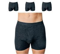 SES Ringel Lot de 3 slips pour homme, en coton, taille S à 4XL, classiques, confortables et respirants, à fines côtes, avec taille douce et ouverture, anthracite, XL