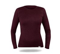 SES T-Shirt Thermique pour Femme à Manches Longues 38-52 Bordeaux composé de 75% Coton & 25% Polyester/Haut Thermique Respirant pour Femme/sous-vêtements Thermiques pour Chaleur et Confort
