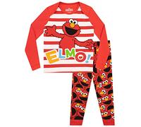 Sesame Steet Ensemble De Pyjamas Fille Bien Ajusté Elmo Rouge 2-3 Ans
