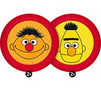 Sesame Street 2022 Lot de 4 assiettes en polypropylène