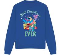 Sesame Street - "Best Christmas Ever" Sweat-shirt homme/femme unie TV21349 (XXL, XXL) (Bleu roi/bleu roi)