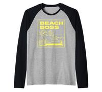 Sesame Street Big Bird Boom Box Beach Chill Holiday Classic Manche Raglan
