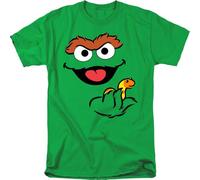 Sesame Street Big Face and Friends Costume unisexe adulte T-shirt Collection, Oscar le Grouch, Taille L