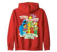 Sesame Street Biscuit pour Sapin de Noël Ernie Elmo Abby Friends Sweat à Capuche