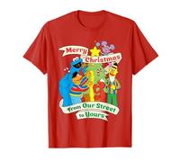 Sesame Street Biscuit pour Sapin de Noël Ernie Elmo Abby Friends T-Shirt