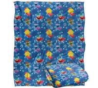 Sesame Street Character Snowflake Pattern Plaid Ultra Doux au Toucher Soyeux - 152 x 127 cm