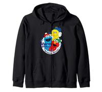 Sesame Street Christmas Big Bird Elmo Cookie Monster Friends Fun Sweat à Capuche