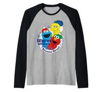 Sesame Street Christmas Big Bird Elmo Cookie Monster Fun Friends Manche Raglan