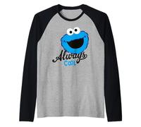 Sesame Street Cookie Monster Always Cool Lol Cartoon Classique Manche Raglan