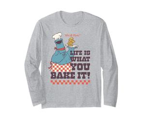 Sesame Street Cookie Monster Baker Hot Fresh Yummy Vintage Manche Longue