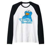 Sesame Street Cookie Monster Break Time Work Classic Play Manche Raglan