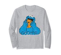 Sesame Street Cookie Monster Cookies Forever Classic Happy Manche Longue
