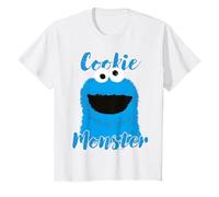 Sesame Street Cookie Monster, Dessin animé Crazy Big Retro Face T-Shirt
