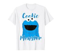 Sesame Street Cookie Monster, Dessin animé Crazy Big Retro Face T-Shirt