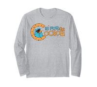Sesame Street Cookie Monster, Dessin animé, orthographe Classique et Amusante Manche Longue