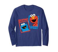 Sesame Street Cookie Monster Elmo Best Friends Pose Classique Manche Longue