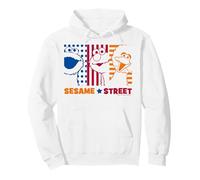 Sesame Street Cookie Monster Elmo Big Bird Art Collage rétro Sweat à Capuche