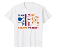Sesame Street Cookie Monster Elmo Big Bird Art Collage rétro T-Shirt