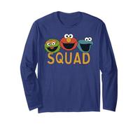Sesame Street Cookie Monster Elmo Grouch Team Squad Classic Manche Longue