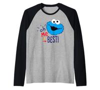 Sesame Street Cookie Monster est Le de Tous Les Temps avec Big Head Lol Manche Raglan