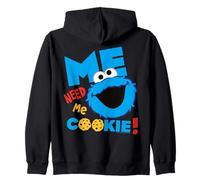 Sesame Street Cookie Monster Grumpy Hungry Fun Pose Classique Sweat à Capuche